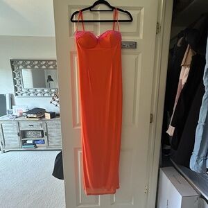 Finesse Orange & Pink Maxi Dress in XL - never been worn
